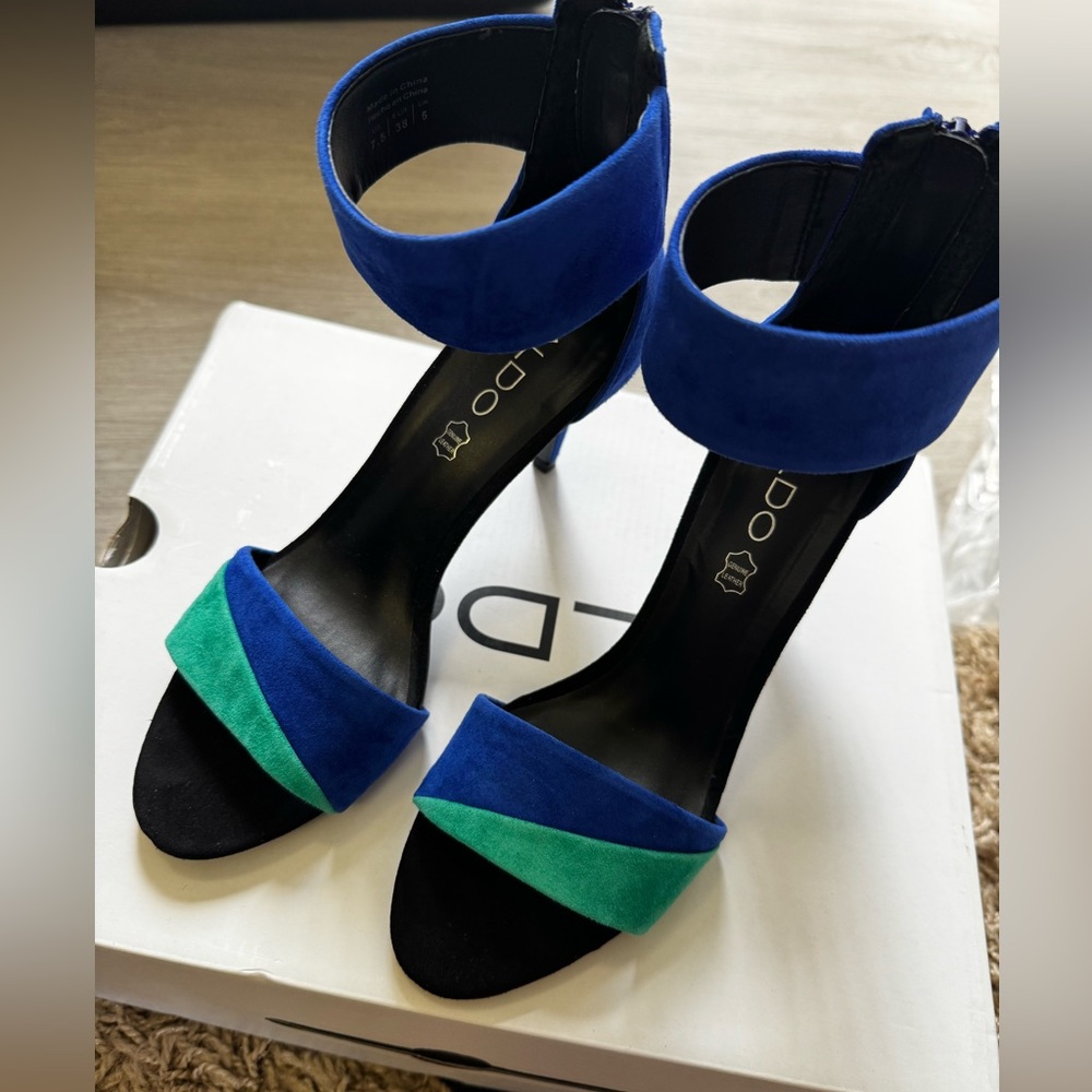 Blue Suede Heels